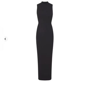 [NEW!] Skims Sleeveless Mock Neck Maxi Dress, Onyx, XS